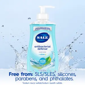 Antibacterial Liquid Hand Soap, Spring Water Scent | Aloe Vera Formula, pH Balanced, Gentle Cleansing, 11 fl oz