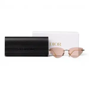 Pre-owned D26031795 Dior Sunglasses Gold Pink Lens