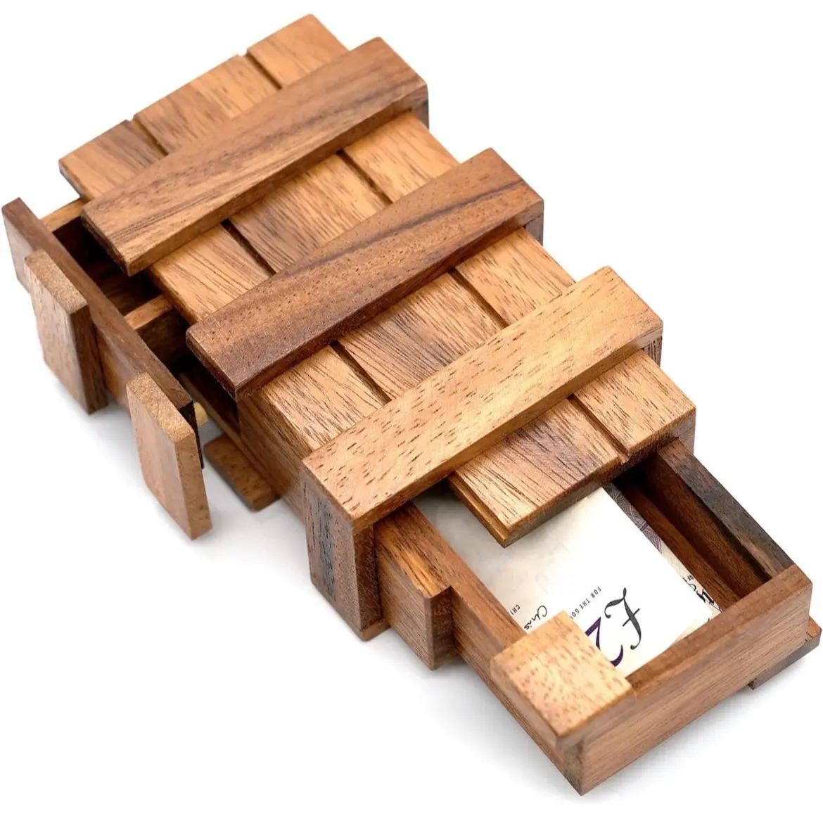 Wooden Puzzle Box - 3D Puzzle Lock Box with Hidden Compartments, Intricate Design, Perfect for Adults, Ideal Gift for Various Occasions