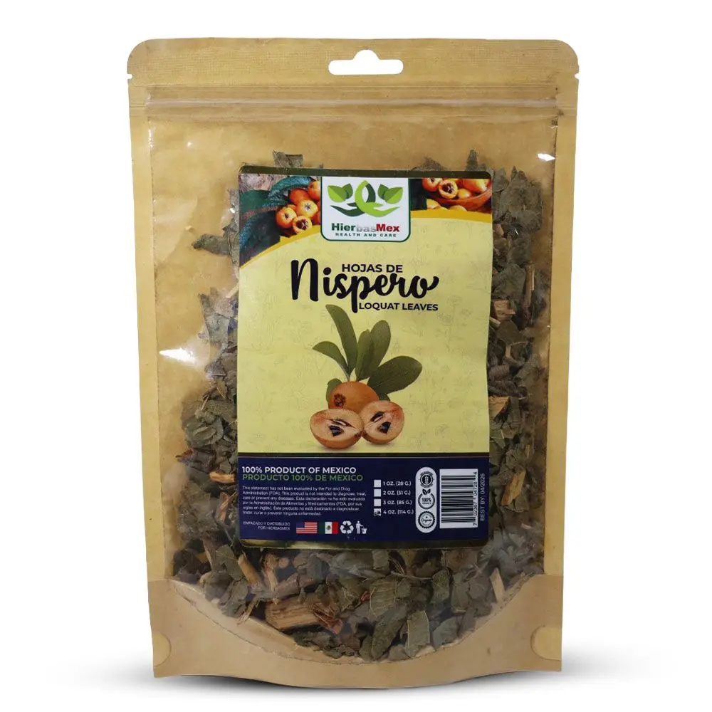 Hierbasmex - Nispero hojas -Loquat leaves Tea 4oz