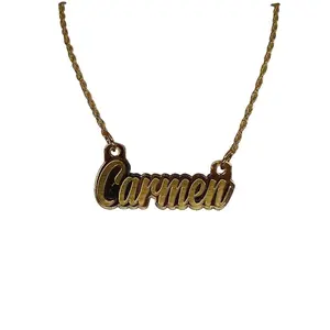 Personalized Custom Gold Name Necklace – Custom Nameplate Jewelry for Women, Girls, Teens, Gift for Her, Birthday, Anniversary, Everyday Wear