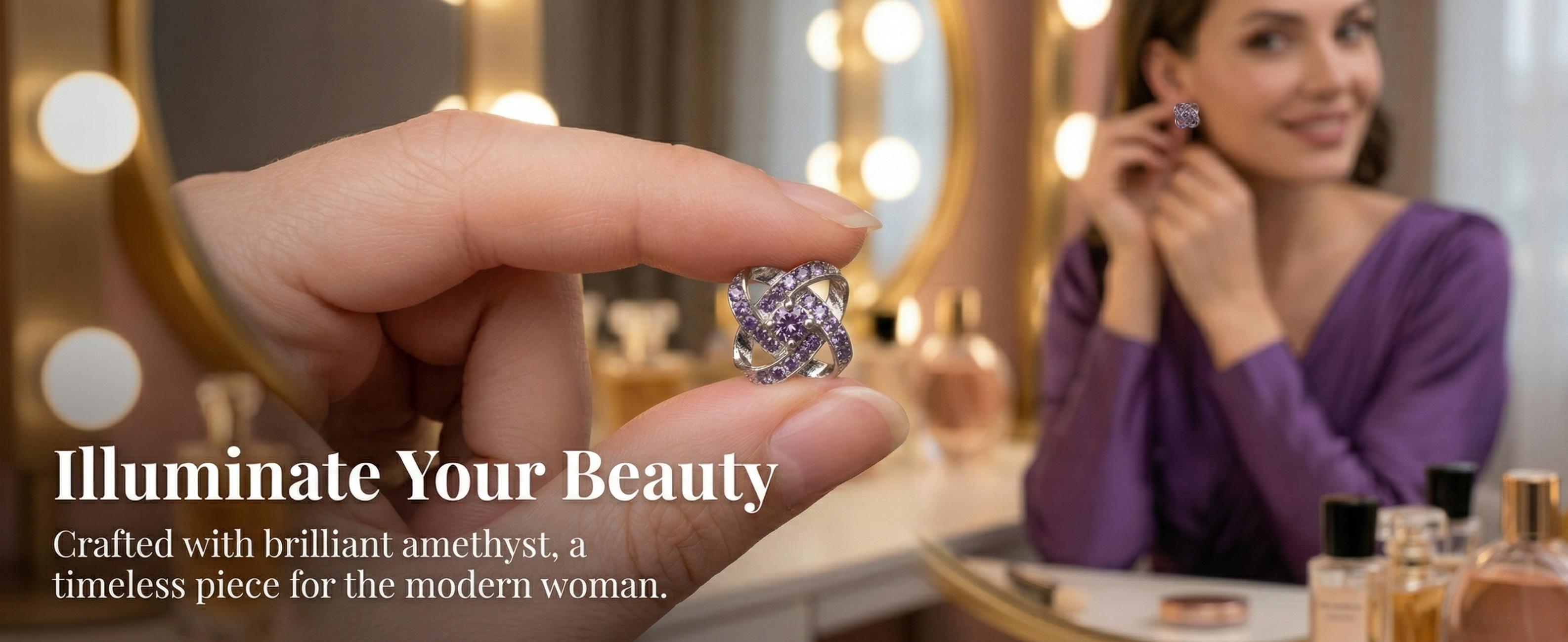 Four-Leaf Clover Stud Earrings — Stylish, Rotatable Lucky Clover Jewelry for Women — Simple & Elegant