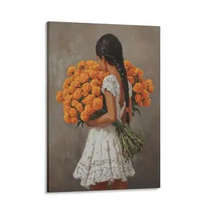 Mexico Wall Art Poster, Cempasuchil, Marigold, Mexican Decor, Mexicana Decor