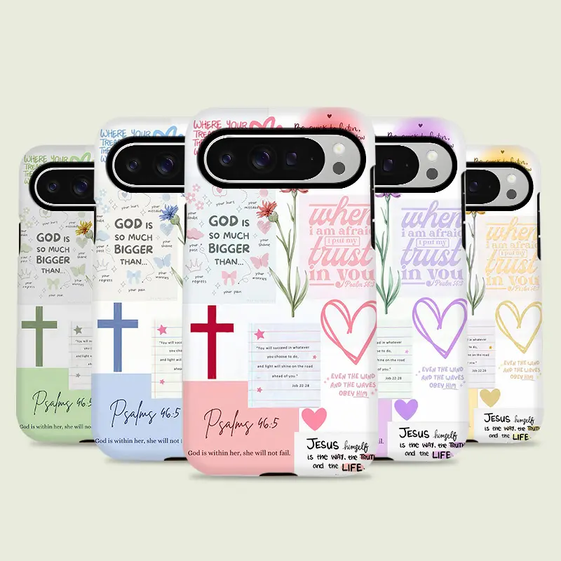 Bible Quotes Phone case for Google Pixel 10A 10 Pro 10 Pro XL 9 Pro  9 Pro XL 8 8 Pro 8a and iPhone、Samsung Series cases, Drop-Proof Phone Case Flower Cute Gift for Her.