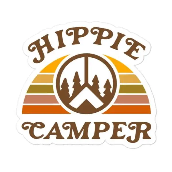 Hippie Camper Sticker