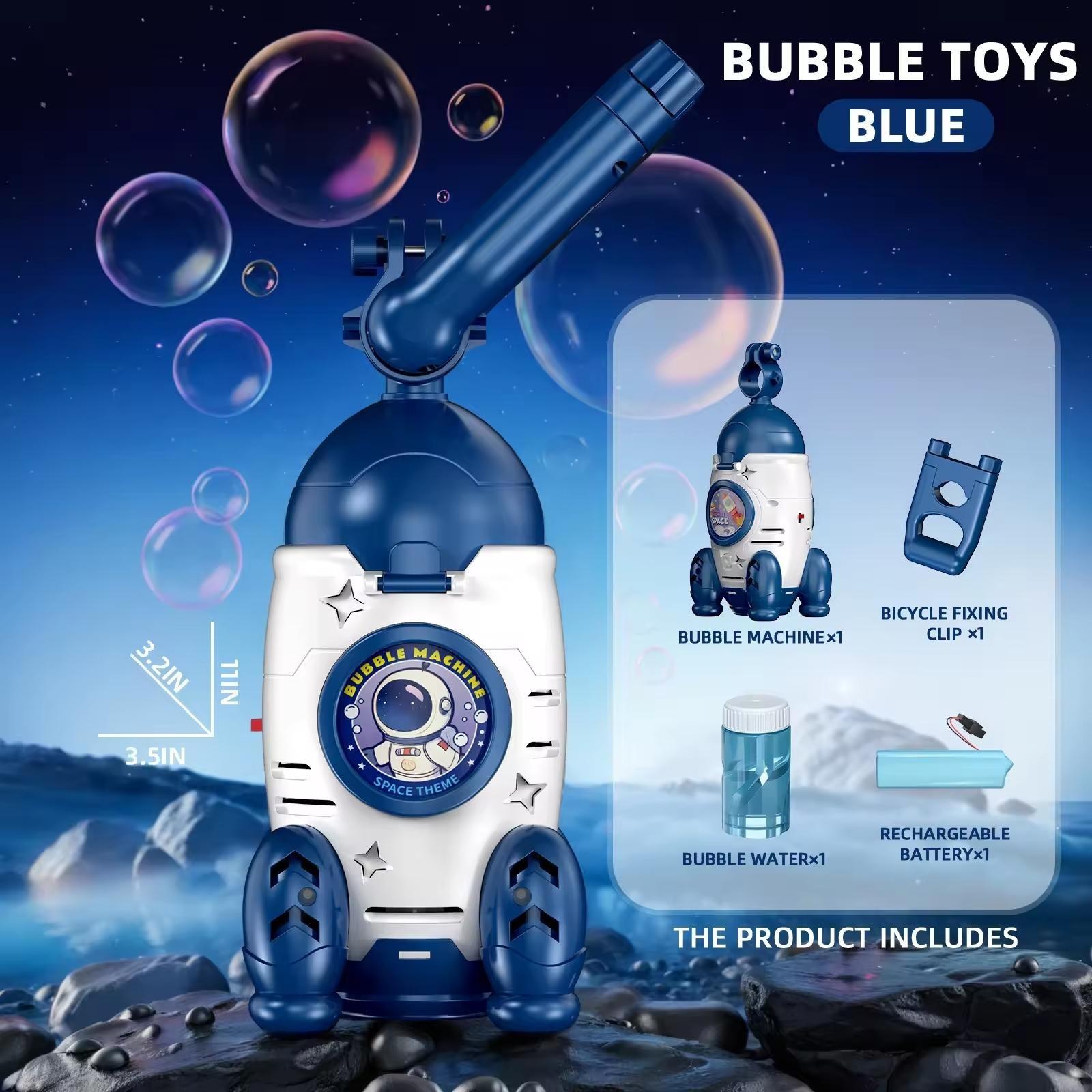 Electric Rocket Car Bubble Machine – LED Light Automatic Bubble Blower for Kids Outdoor Fun