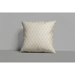 Bebejan Antique Flowers Ivory Square Decorative Throw Pillow - Final Sale