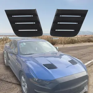 Hood Vent Cover Compatible with Ford Mustang ROUSH Model  Accessories Machine Cover, D Decorative Panel,  Pcs Black