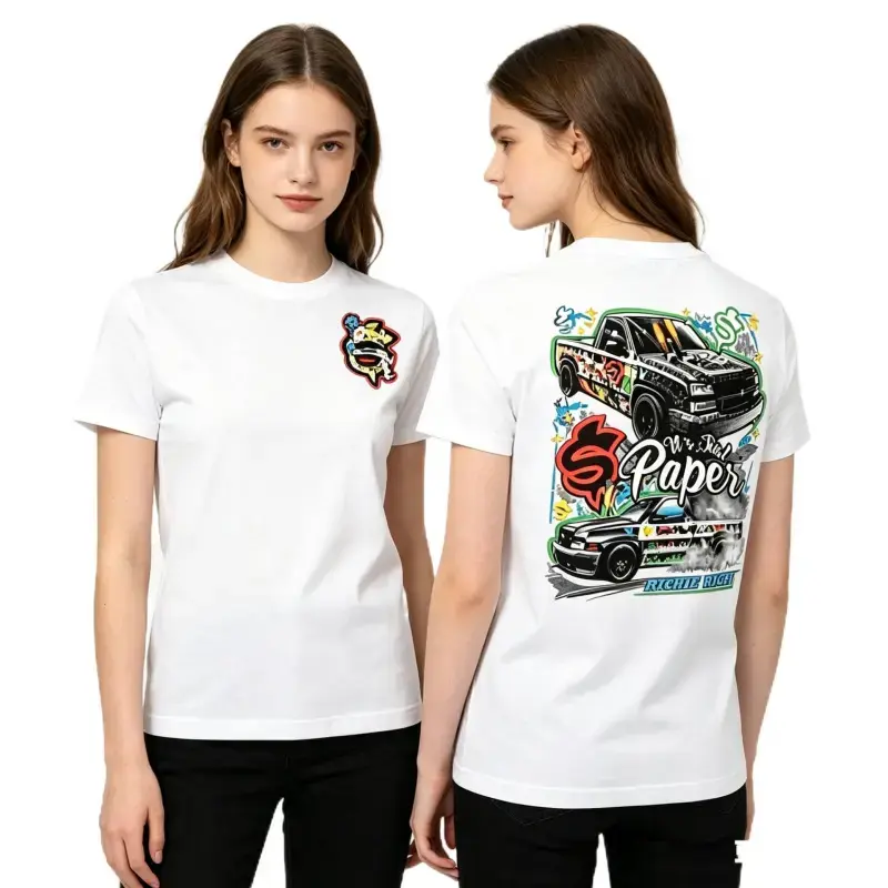 Richie Rich Truck T-Shirt-Ondgas Tee, Car Lover Tee, Full Colour Graphic Tee – 100%25 Cotton Unisex Casual Streetwear T-Shirt for Men Women, Verano Summer Outfit, Trendy Automotive Tee Made in USA