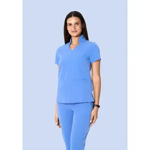 Multi Wear Collar Top Ceil Blue