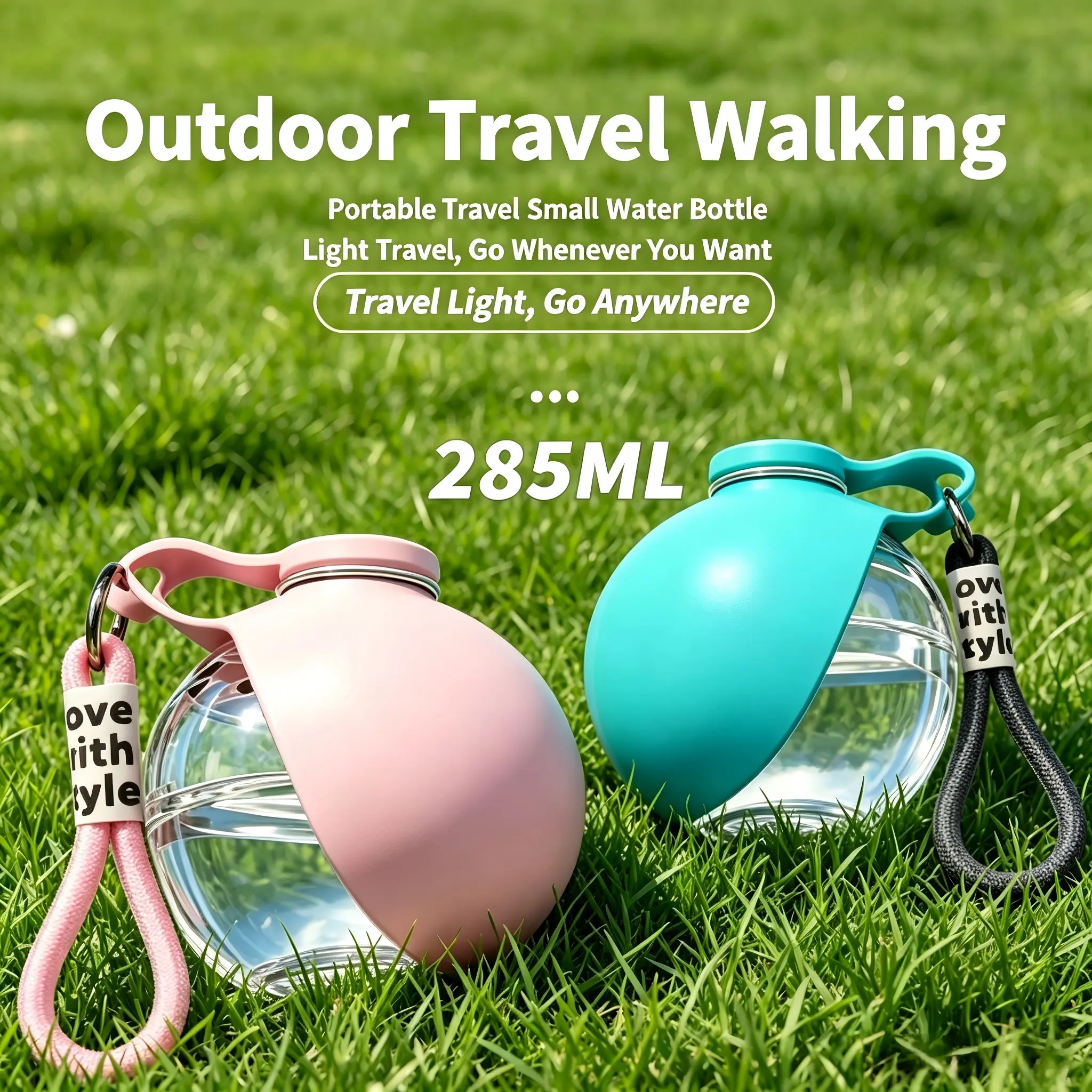 Portable Dog Water Bottle - Leak-Proof Pet Travel Water Bowl for Walking, Hiking & Outdoor Activities, 285ML BPA-Free Water Dispenser for Small Dogs