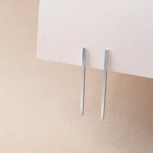 Silver Bar Earrings - Boho Silver Earrings - Minimalist Earrings - Bar Studs - Sterling Silver Bar Earrings - Silver Skinny Bar Earrings