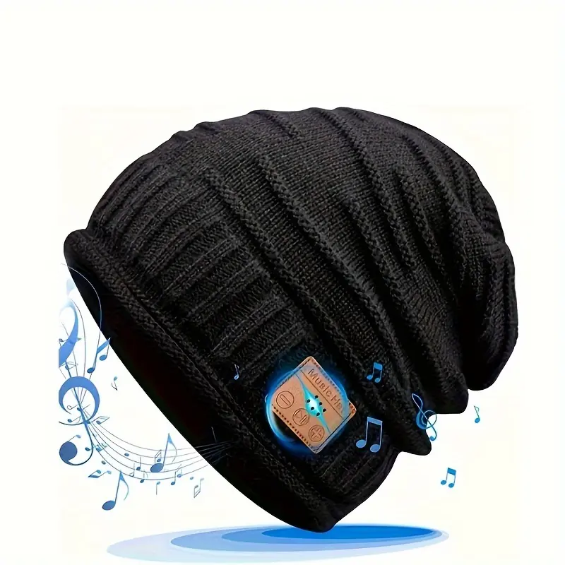 New Wireless Music Winter Hats Cap Music Hat Beanie Winter Knit Cap, Hunting, Camping, Running, Music Earphone Hat, Skiing, Snowboard Skating, Rechargeable, Ideal Best Warm Gifts For Thanksgiving Day,Christmas,New Year,Birthday.Valentine's Day, Beanies