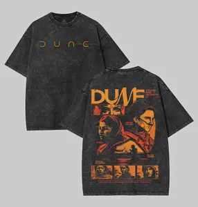 Dune Paul and Chani Lightweight Acid Washed Tee, Dune Shirt, movie lover Graphic tee movie shirt Streetwear Menswear men gifts Cotton Fabric