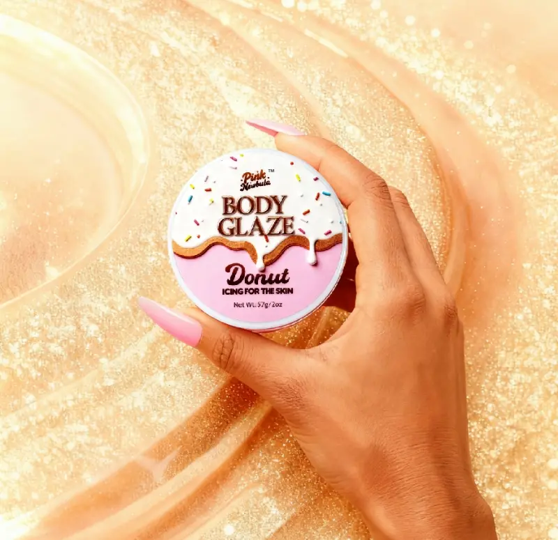 Instantly Silky-Smooth Body Glow Cream - Hydrating Body Glaze Infused with Macadamia Seed Oil & Beeswax, Perfect for Daily Use & Special Occasions, Donut Vanilla Scent for Luminous Skin Finish, 57g Body Glaze