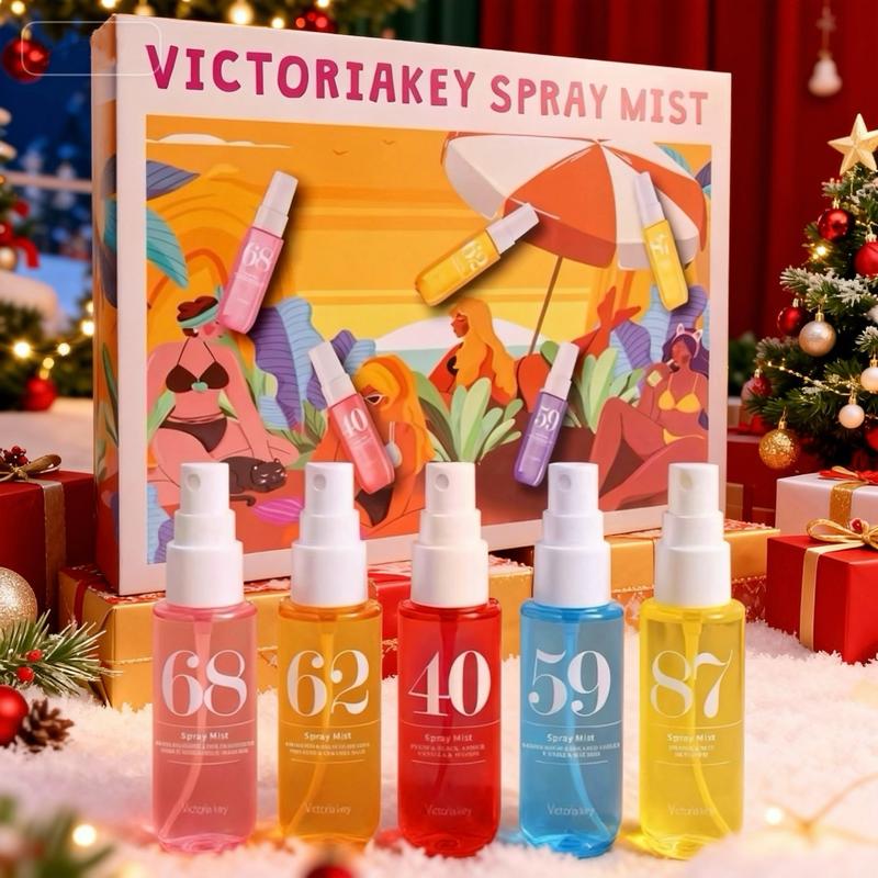 VictoriaKey Summer Limited Edition Brazilian Fragrance Mist Set Natural Fresh Scent for Travel Home Office Perfect Holiday & Christmas Gift(Alcohol-Free ), fruity perfume set