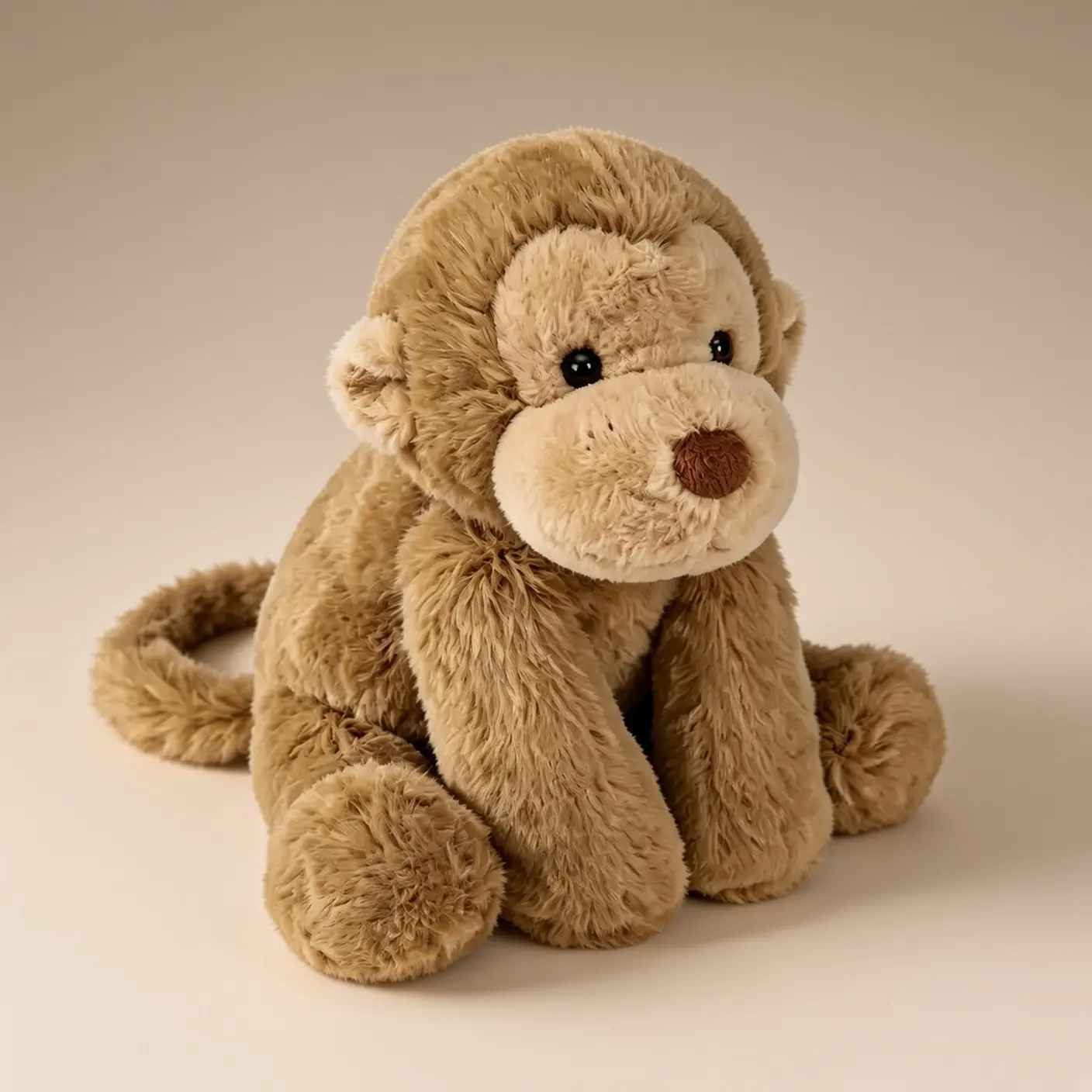 Super Soft Fluffy Smudge Monkey Stuffed Doll, 5.1in-9.4in Collectible Soft Animal Cuddly Doll Gift, Squishy Companion Pillow for Kids & Monkey Fans