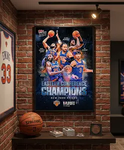 New York Knicks Poster 2026 NBA Eastern Conference Champions Basketball Poster - No Frame, Championship Team Poster, Basketball Fan Decor, Knicks Finals