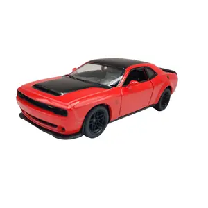 KINSMART 1:40 2023 Dodge Challenger SRT Demon 170 Die-Cast Model Car - Vibrant Red with Openable Doors & Pull-Back Action