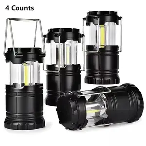 4-Pack LED Mini Tent Lights, Portable COB Lantern, Adjustable Brightness Flashlight, Ideal for Power Outage, Indoor Emergency, Outdoor Camping, Hiking
