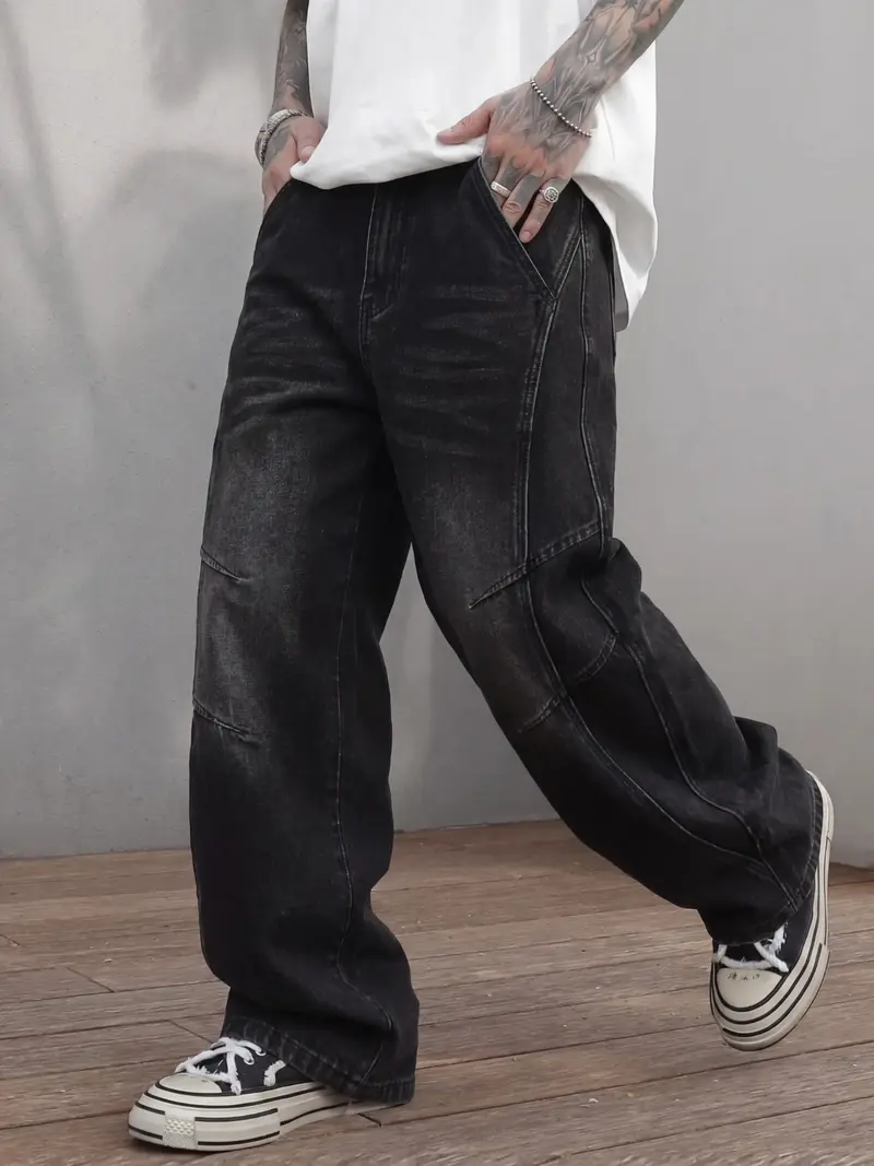button fly wide leg jeans - TikTok Shop
