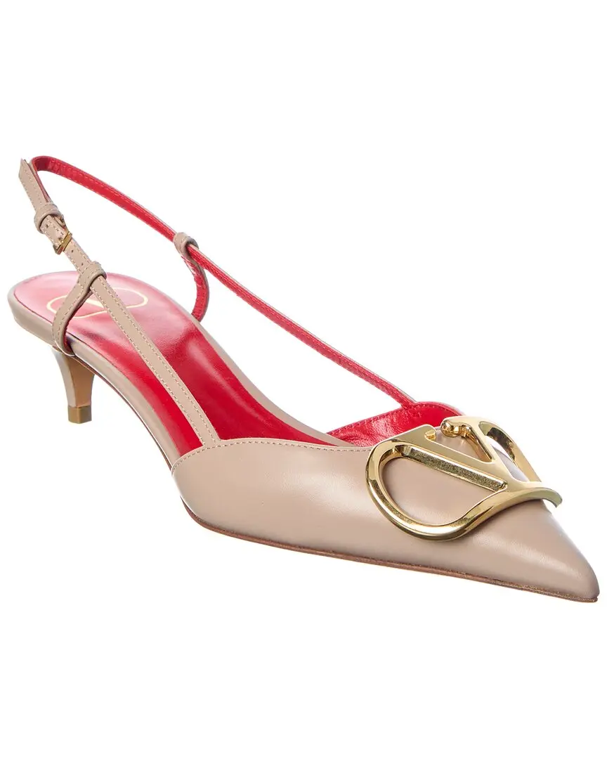 Valentino VLogo Signature 40 Leather Slingback Pump