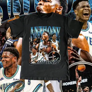 [Sale up to 50%] [Free Ship] Vintage Anthony Edwards Shirt - Vintage High Quality Tee Minnesota Timberwolves Basketball Fan