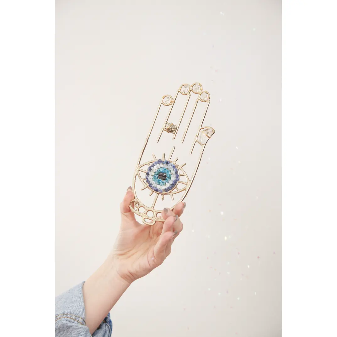 Hamsa Healing Crystal Grid
