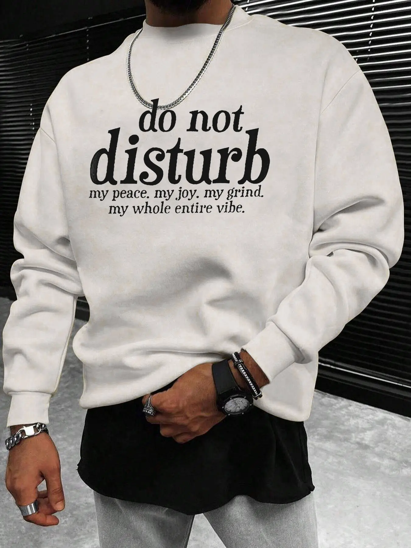 Simple Round Neck Long Sleeve Sweatshirt, Trendy Letter Print, Casual Comfortable Daily Wear, Fitted Graphic Top for Fall & Winter, Casual Soft Sweatshirt, Casual Fashion Sweatshirt, Graphic Sweatshirts, Casual Graphic Streetwear