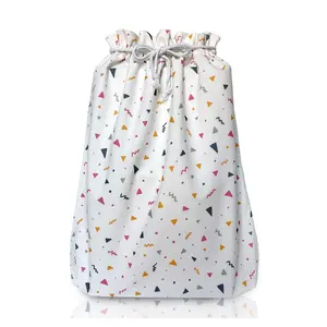 Gather & Knot Drawstring Gift Bags Premium Canvas 22" Extra Large Gender Neutral Reusable Fabric Wrap for Adult or Kids - XL Confetti Flat Bottom