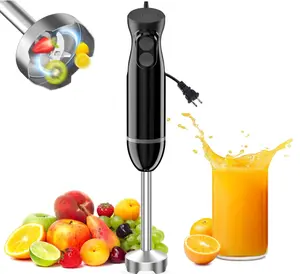 Bonsenkitchen Hand Blender, Immersion Blender with 2 Mixing Speed, Electric Handheld Mixer Portable Stick Mixer with Stainless Steel Blades for Soup, Smoothie, Puree, Baby Food