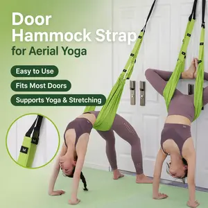 Aerial Yoga Stretch Strap – Door Hanging Yoga Trainer, Yoga Equipment for Splits, Backbend & Inversion Training | Flexibility Stretching Band for Home Workout, Gymnastics & Dance Practice