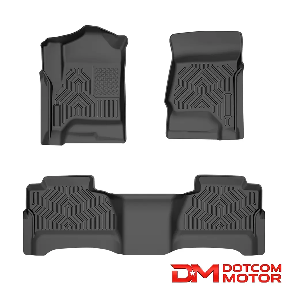 All Weather TPE Floor Mats Liners Fit For 14-18 Crew Cab Silverado Sierra 1500