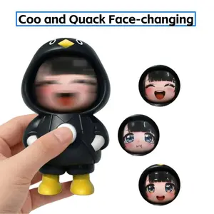 Press Face Changing Doll Creative Gugu Gaga  Decompression Anime Handmade Cute Expression Backpack Keychain  Decompression Toy