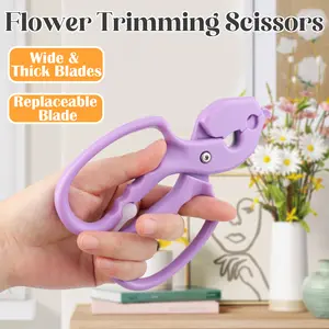 1 Count Stainless Steel Floral Scissors, Sharp Blade Garden Shears for Fresh Flowers and Stem Cutting