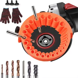 Multi-Purpose Drill Sharpener, Handheld Drill Sharpener, Drill Sharpener, Power Drill Sharpening Attachment, Precision Pilot Tool, 2-13 mm, for Sharpening 125 mm Grinders