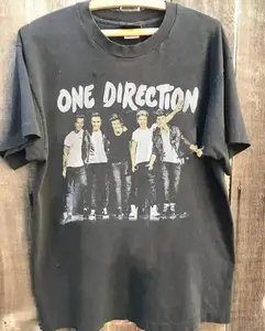 [SALE UP TO 30%] One Direction Band Shirt, One Direction Graphic Anthracite Unisex Tshirt Reprint -
