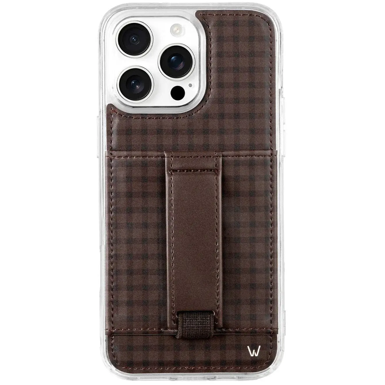 Walli Cases Cafe Gingham Phone Case with Wallet and Finger Strap Walli Cases Cafe Gingham Phone Case with Wallet and Finger Strap