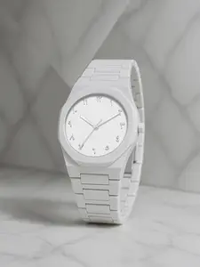 A men's white wristwatch with simple personality, versatile and casual style, durable quartz watch Modern Fashionable Wristwatch Analog Quartz Watch