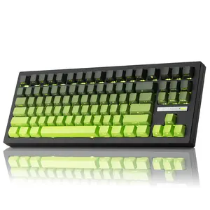 ZORNHER ZH870 Wireless Mechanical Gaming Keyboard 80% Green Creamy Sound Pre-lubed Linear Switches Hot-Swappable PBT Keycaps RGB Backlit 2.4GHz USB-C BT5.0 Connectivity fathersdaygiftideas