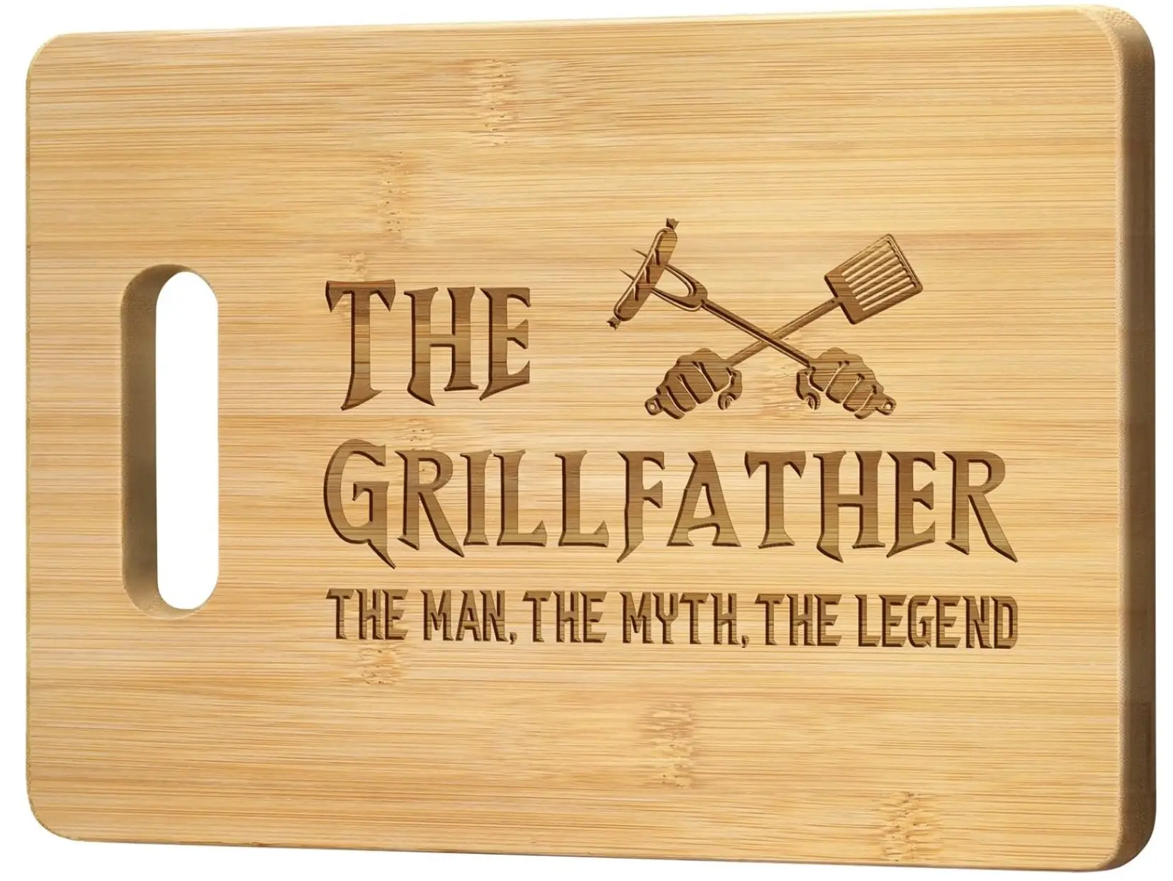 Dad's BBQ Cutting Board, BBQ Gifts for Dad, Christmas Gifts for Dad, Best Dad Gifts, Father Day Gift from Daughter Son, Birthday Gifts for Dad, The Man The Grill The Legend, Unique Engraved Grill