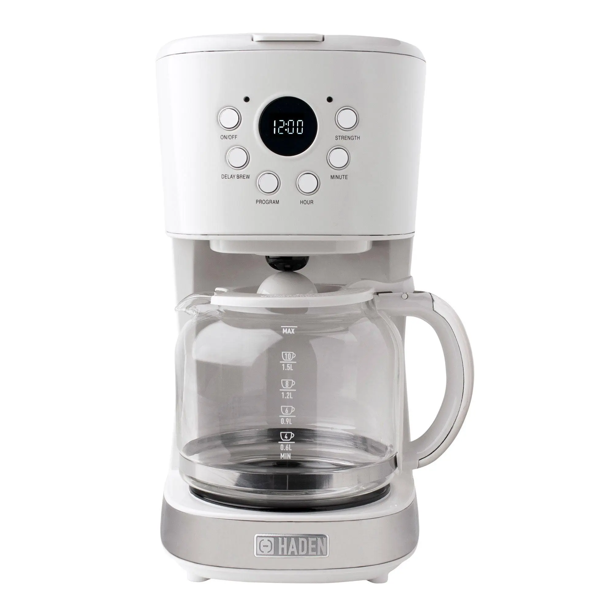 Haden 75061 12 Cup Programmable Coffee Maker with Brew Strength Control , Ivory Haden 75061 12 Cup Programmable Coffee Maker with Brew Strength Control , Ivory