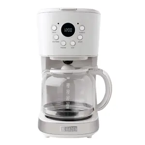 Haden 75061 12 Cup Programmable Coffee Maker with Brew Strength Control , Ivory
