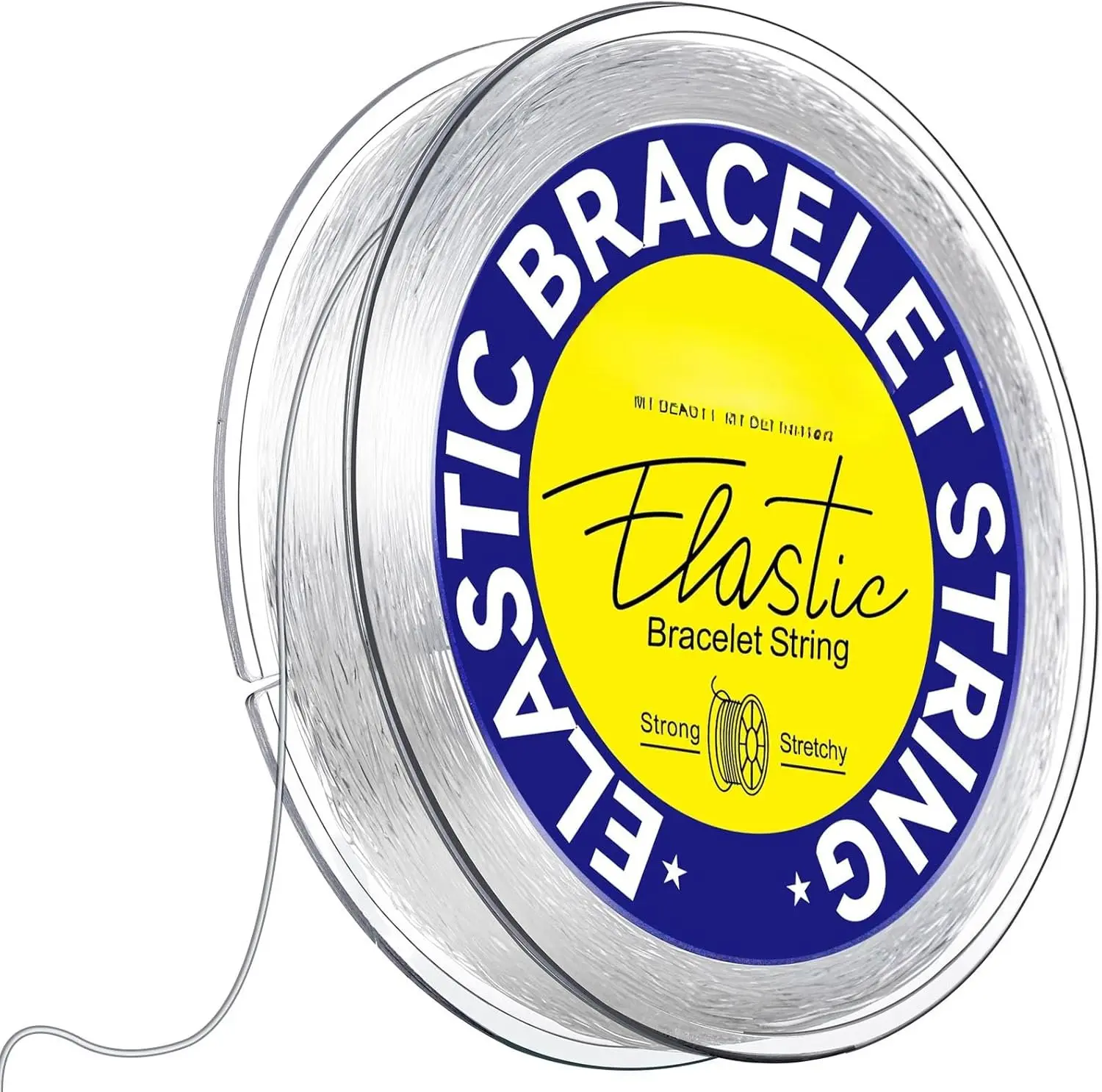 0.5mm Elastic Bracelets Strings Cord, Elastic  Stretch Bead Cord for  Making, Clear Stretchy Elastic String Cord for Beading, Transparent Thread for Bracelet Necklace Making
