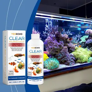 Fish Tank Water Clarifier, Clean Fish Tank Stains Sludge, Clear Water Control Algae Growth, Aquarium Maintenance Essential, Algae Killer