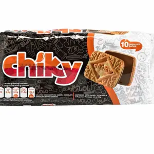 Chiky Chocolate Cookies 1 Pack for 10 Cookies Snack Cookies CHiky box Chocolate Milk Cordialsa USA Inc. Crispy Rich Flavor Ideal for Lunchboxes