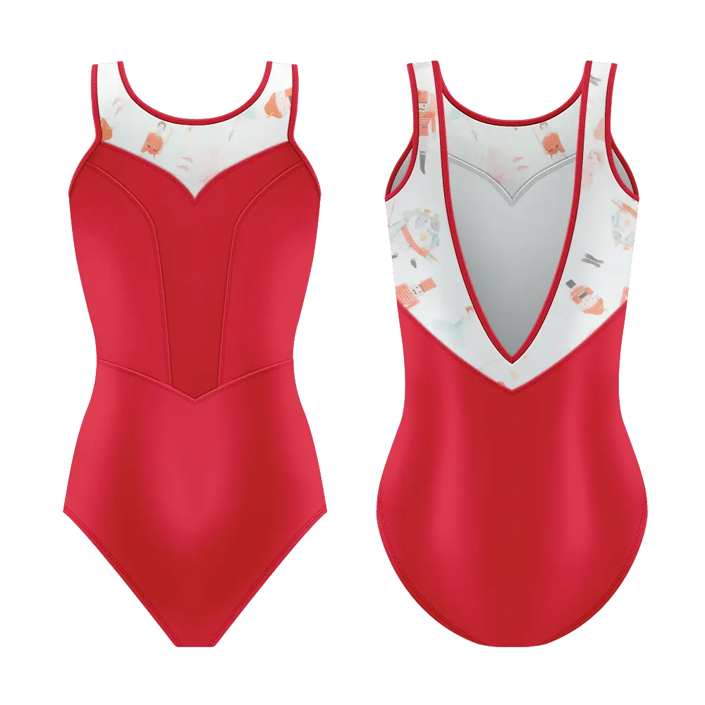 Danse de Paris - DDP NUTCRACKER Sweet Leotard -  three colors Rouge, White, Black