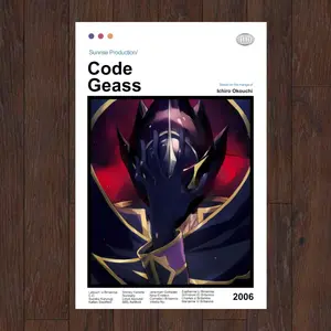 Code Geass Poster | Code Geass Print | Anime Poster | Anime Manga Art Print | Minimalist Poster | No Frame #5