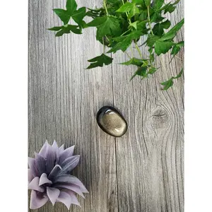 Gold Sheen Obsidian Palm Stone