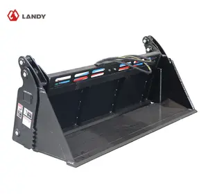 72" Skid Steer 4 in 1 Combo Multi Purpose Bucket Attachment Quick Tach